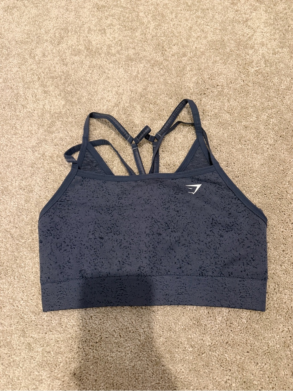 Gymshark Dark Navy Seamless Strappy Sports Bra